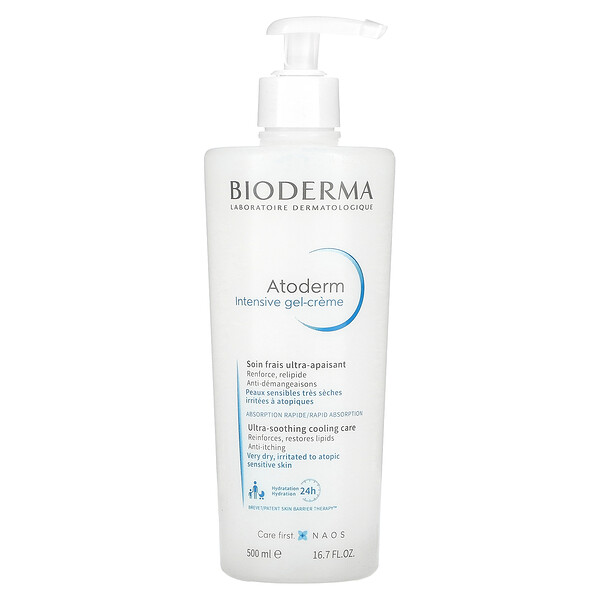 Atoderm, Интенсивный гель-крем, без запаха, 16,7 жидких унций (500 мл) Bioderma