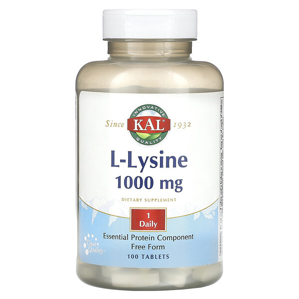 L-лизин, 1000 мг, 100 таблеток KAL