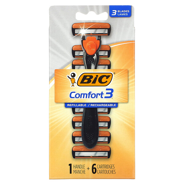 Comfort 3, 1 Handle, 6 Cartridges BIC