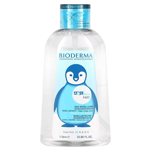 Мицеллярная вода ABCDerm H20, 33,80 жидких унций Bioderma