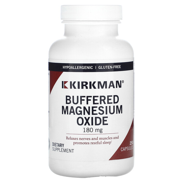 Забуференный оксид магния, 180 мг, 250 капсул Kirkman Labs