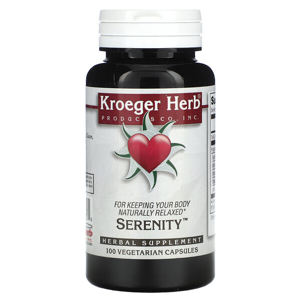 Serenity, 100 вегетарианских капсул Kroeger Herb Co