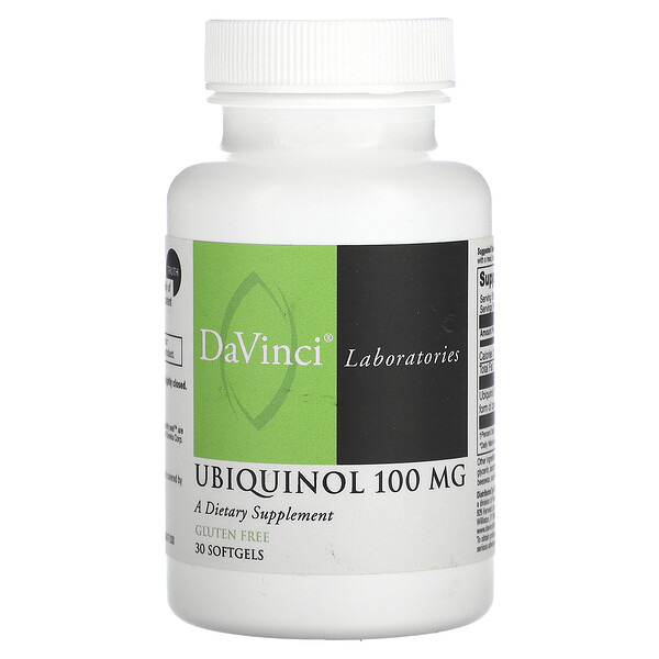 Убихинол, 100 мг, 30 мягких таблеток DaVinci