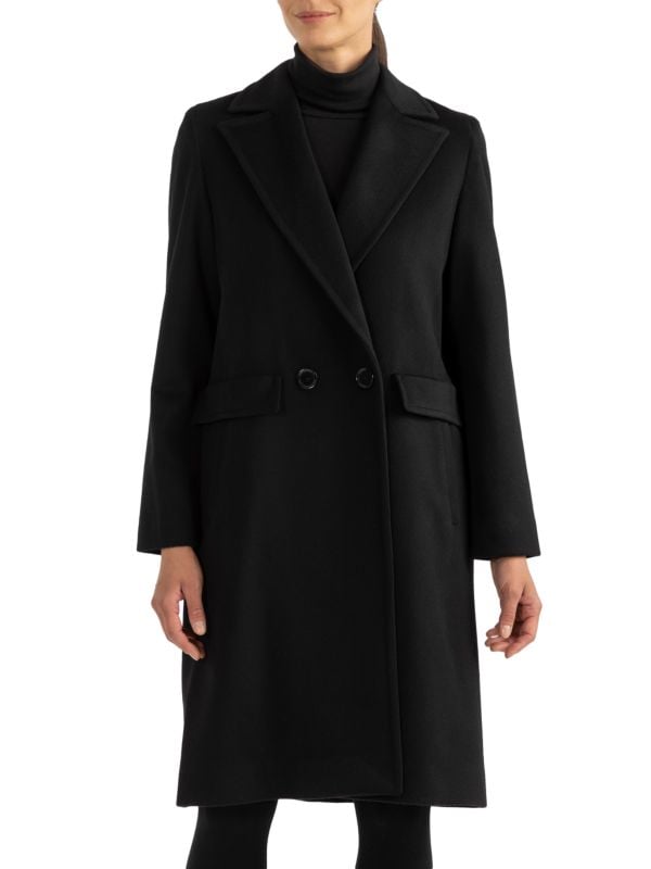 Двубортное пальто из шерсти и кашемира Sofia Cashmere