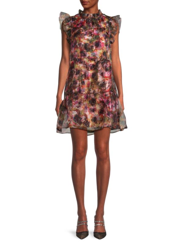 Мини-платье Taren с абстрактными рюшами MARIE OLIVER