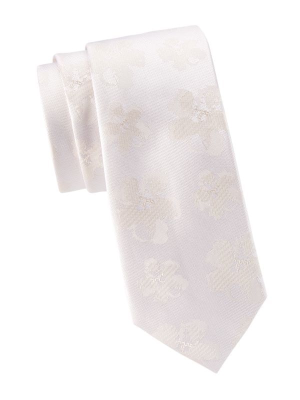 Шелковый жаккардовый галстук Berel Magnolia Ted Baker