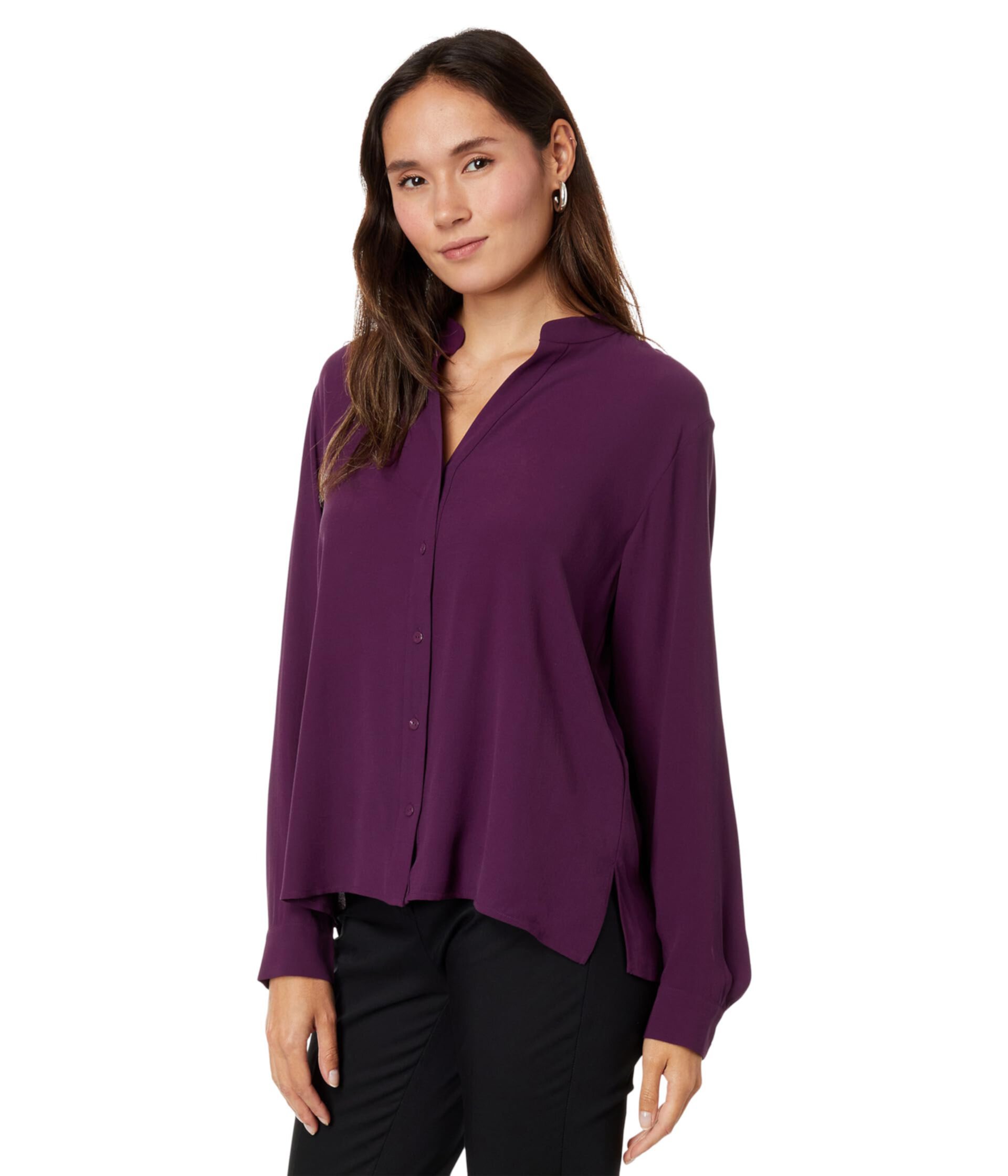 Женская Блузка Eileen Fisher Mandarin Collar Shirt Eileen Fisher