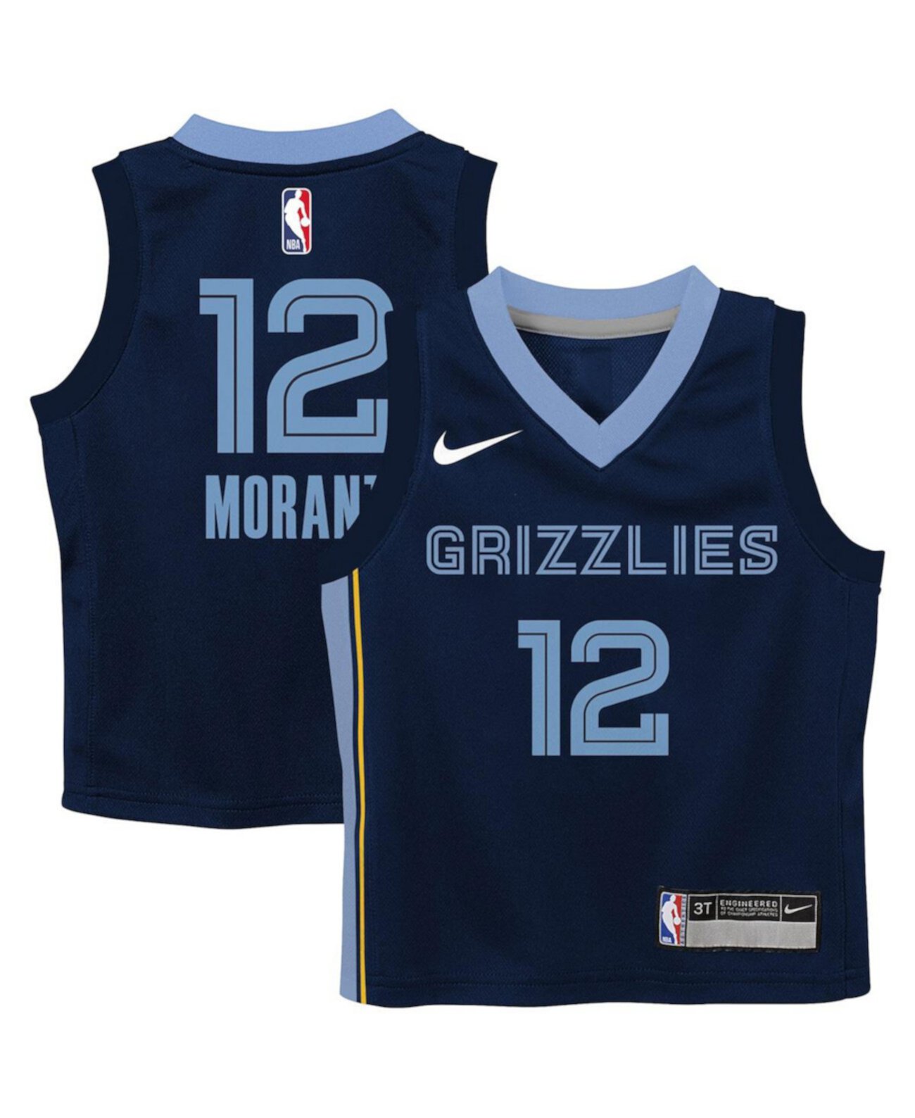 Джерси для дошкольников Ja Morant Navy Memphis Grizzlies Swingman Player — Icon Edition Nike
