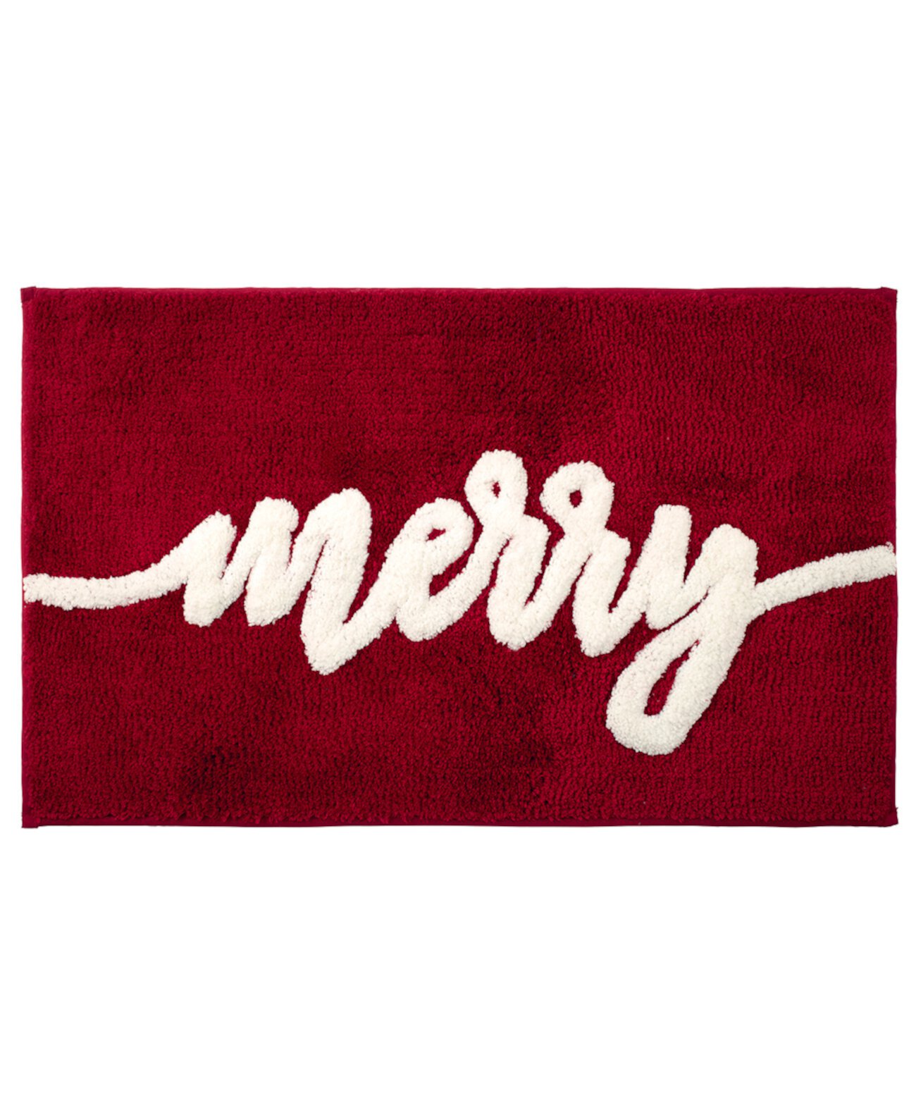 Праздничный коврик для ванной Merry Festive Script, 20 x 32 дюйма Avanti