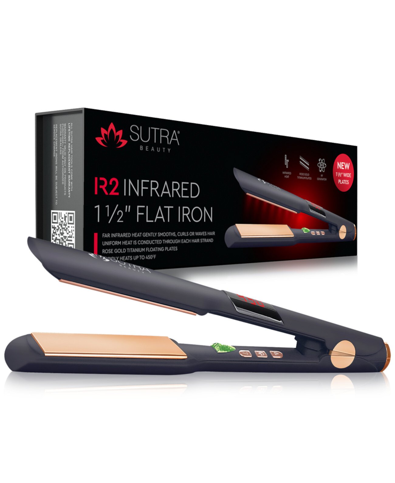 IR2 1,5-дюймовый инфракрасный утюг с технологией дальнего инфракрасного диапазона Sutra Beauty