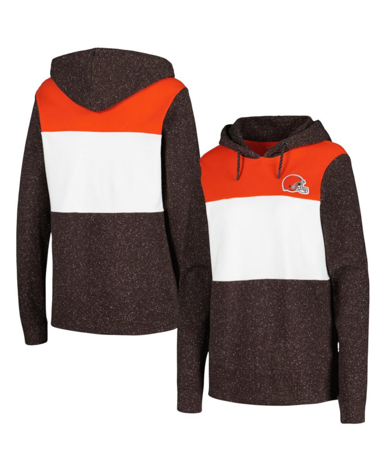 Женский коричневый пуловер с капюшоном Cleveland Browns Wicket Antigua