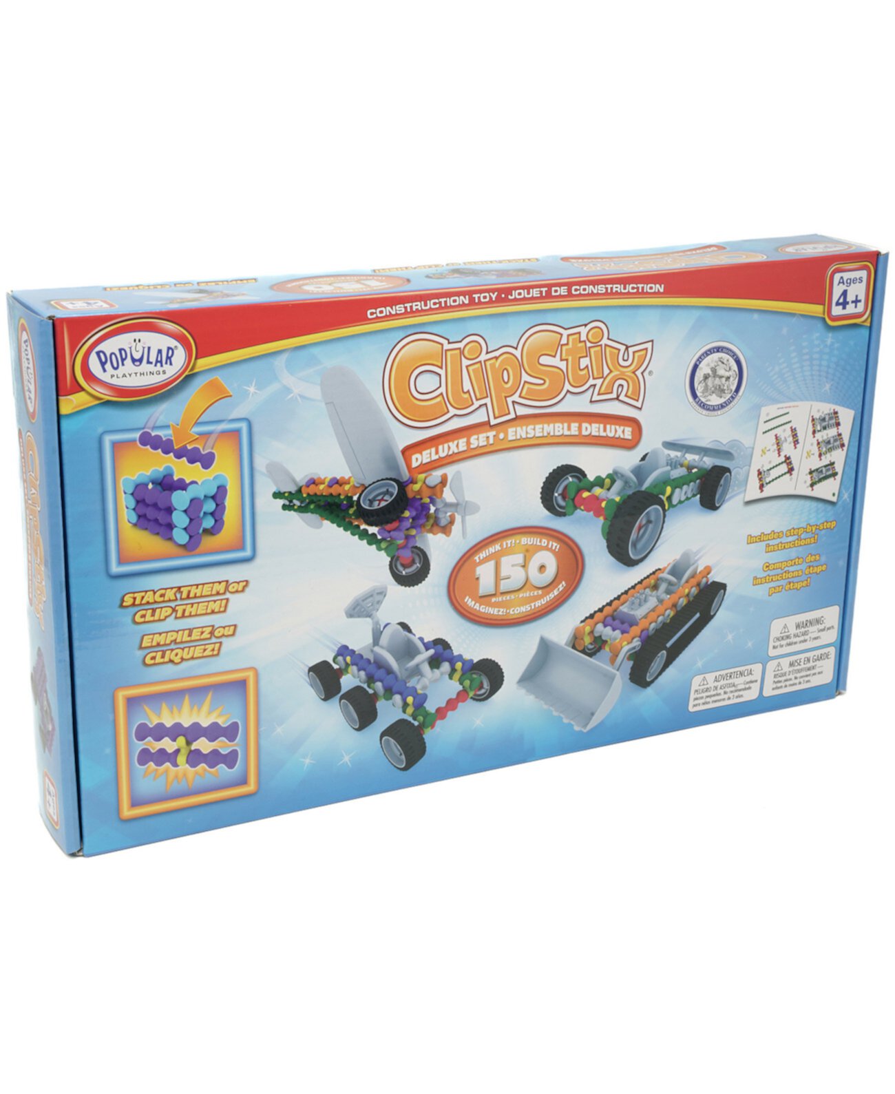 Игра Popular Playthings Clipstix Deluxe Building Set, 150 предметов Popular Playthings