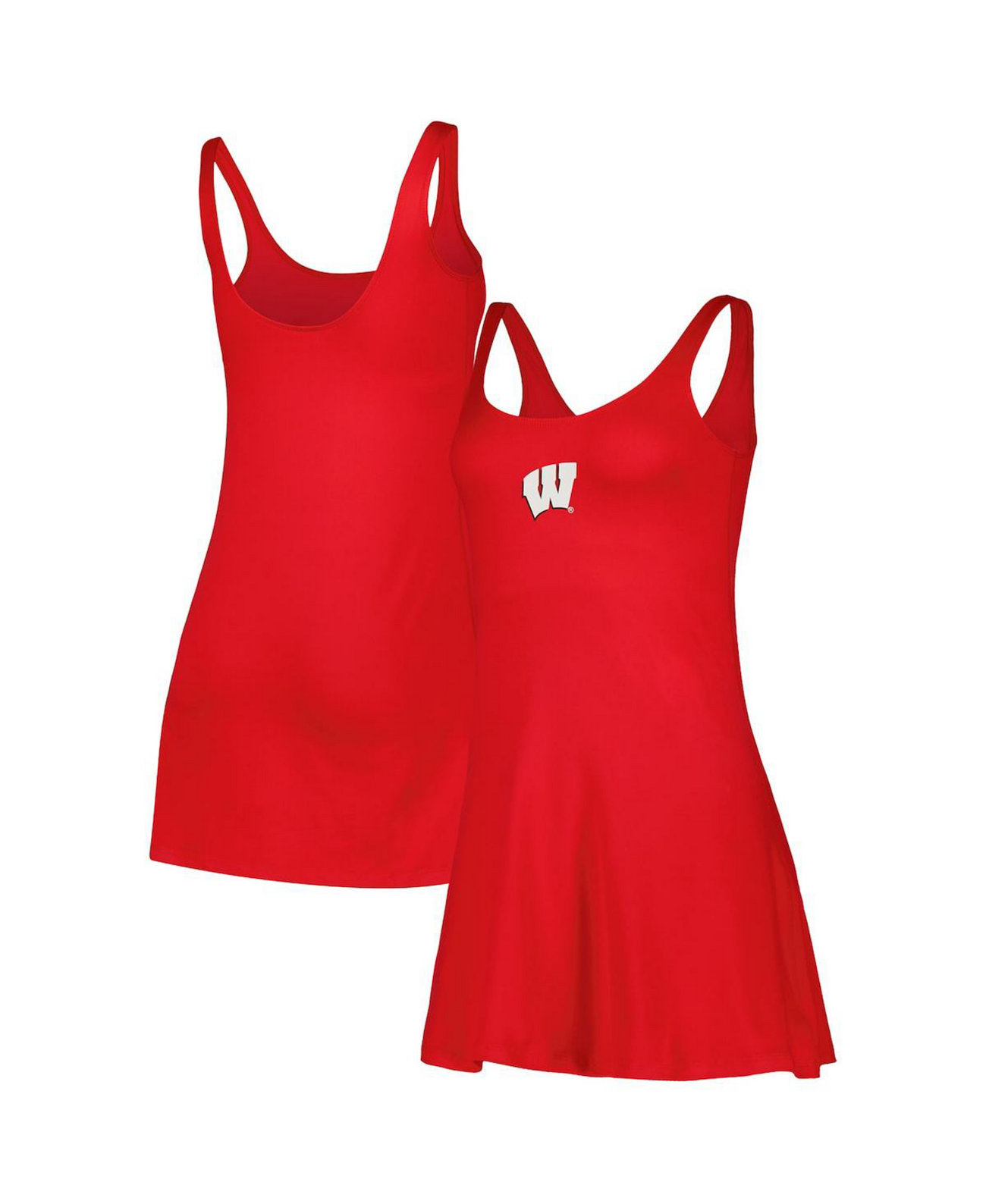 Женское красное платье с круглым вырезом и логотипом Wisconsin Badgers ZooZatz