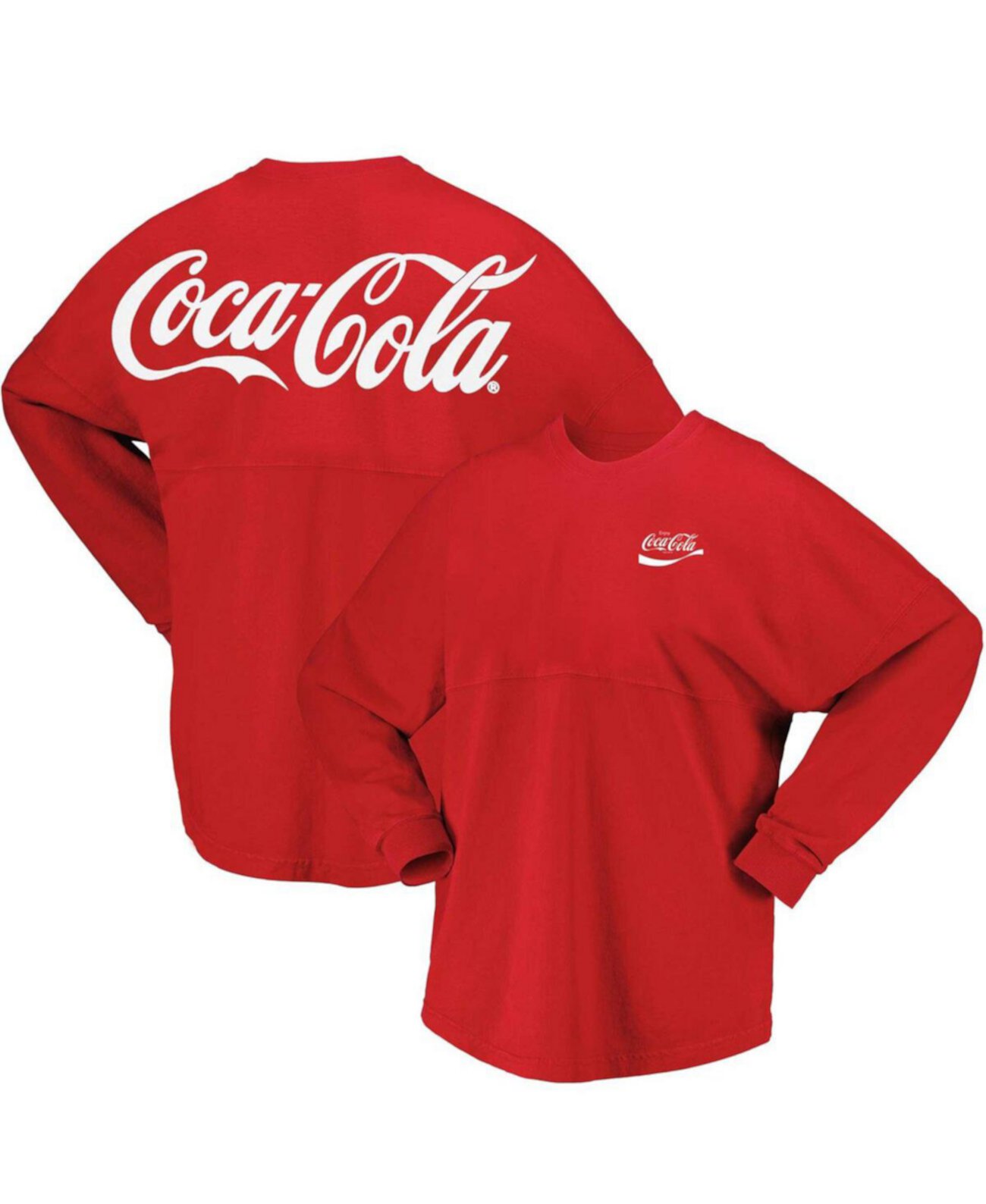 Мужская и женская красная футболка Coca-Cola с длинным рукавом Spirit Jersey