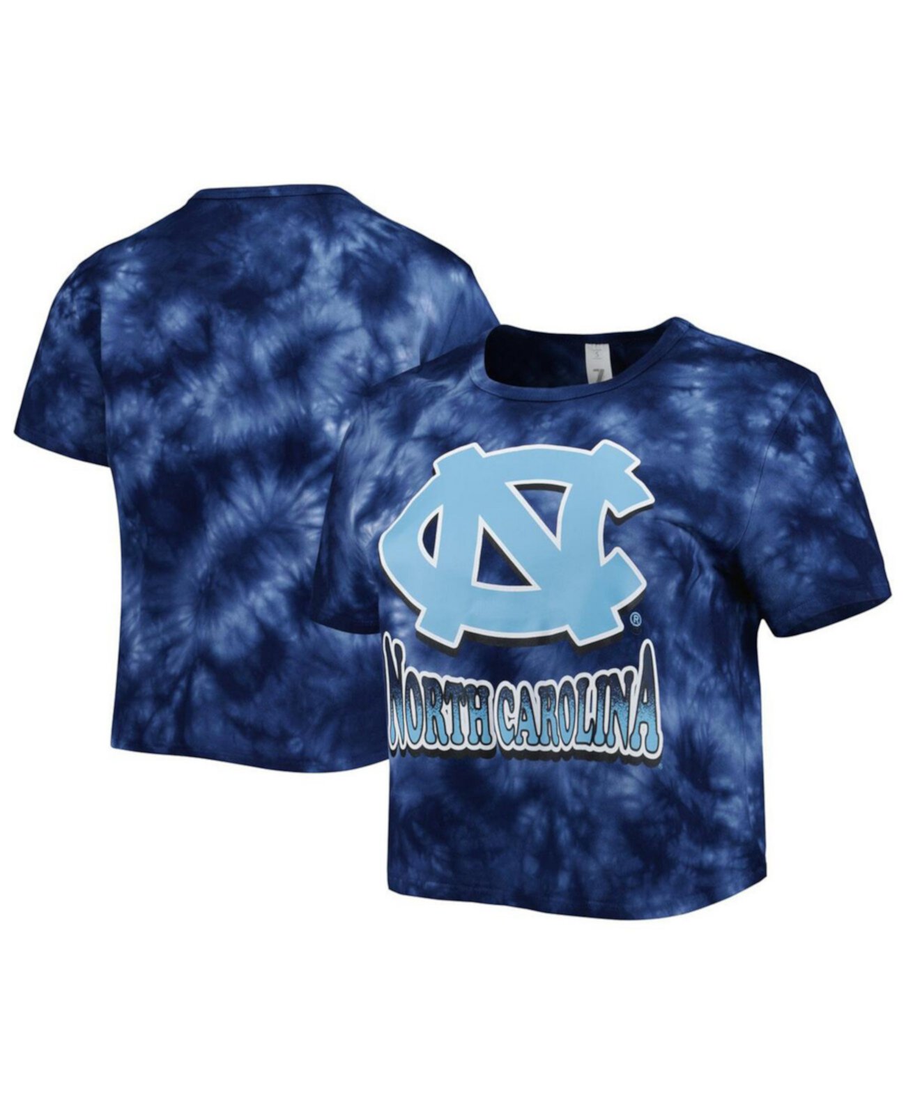 Женская темно-синяя укороченная футболка North Carolina Tar Heels Cloud-Dye ZooZatz