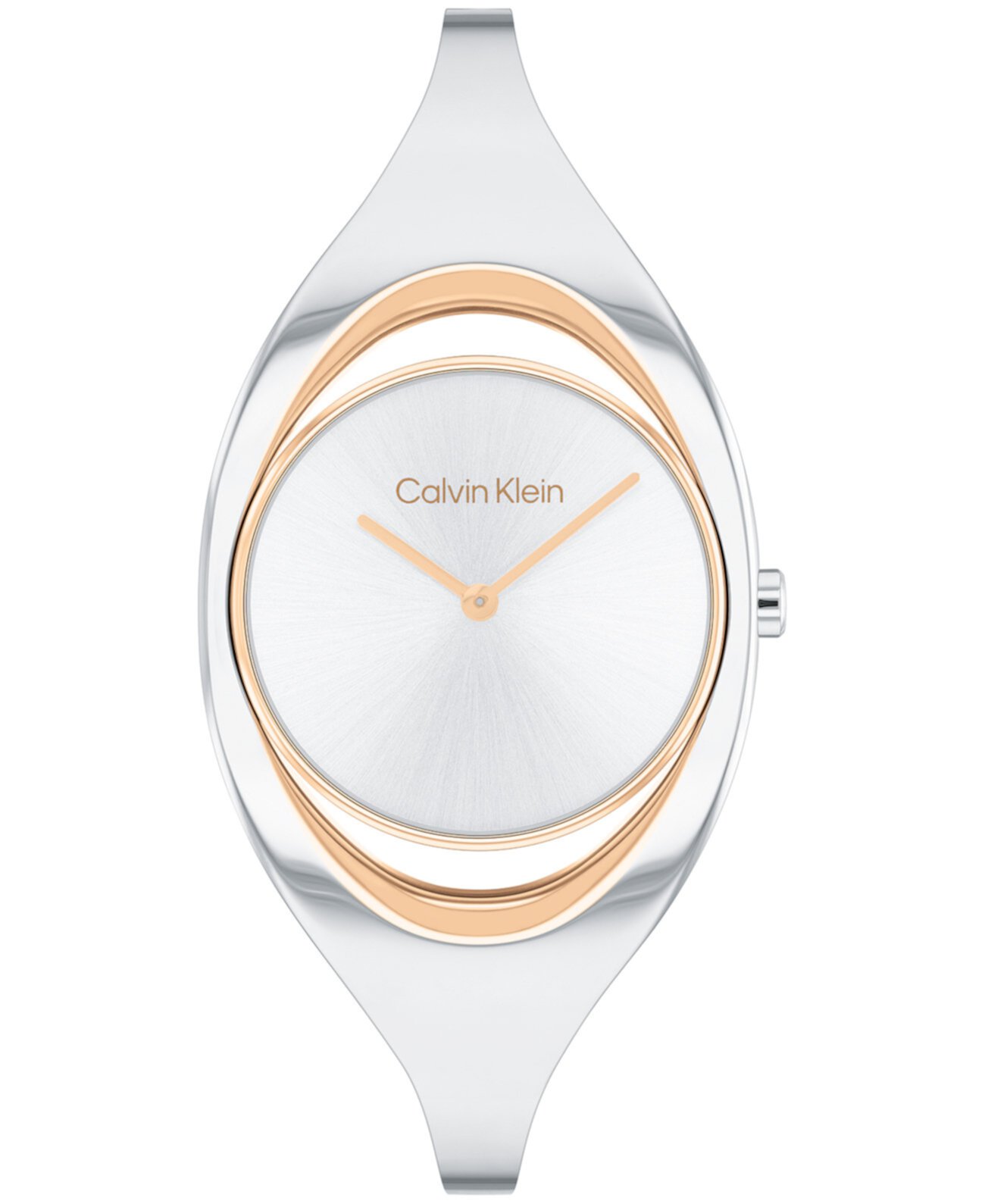 Женские двухстрелочные двухцветные часы-браслет из нержавеющей стали, 30 мм Calvin Klein