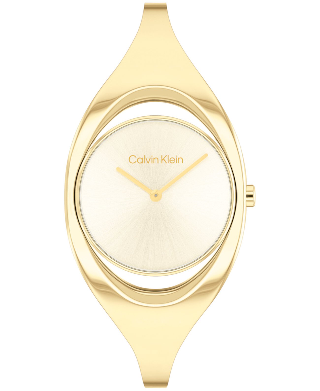 Женские часы-браслет из нержавеющей стали с золотистым браслетом на две руки, 30 мм Calvin Klein