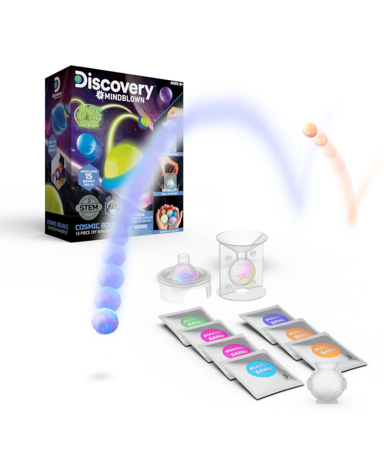 Набор для самостоятельного изготовления Cosmic Bounce, 12 предметов Discovery Mindblown