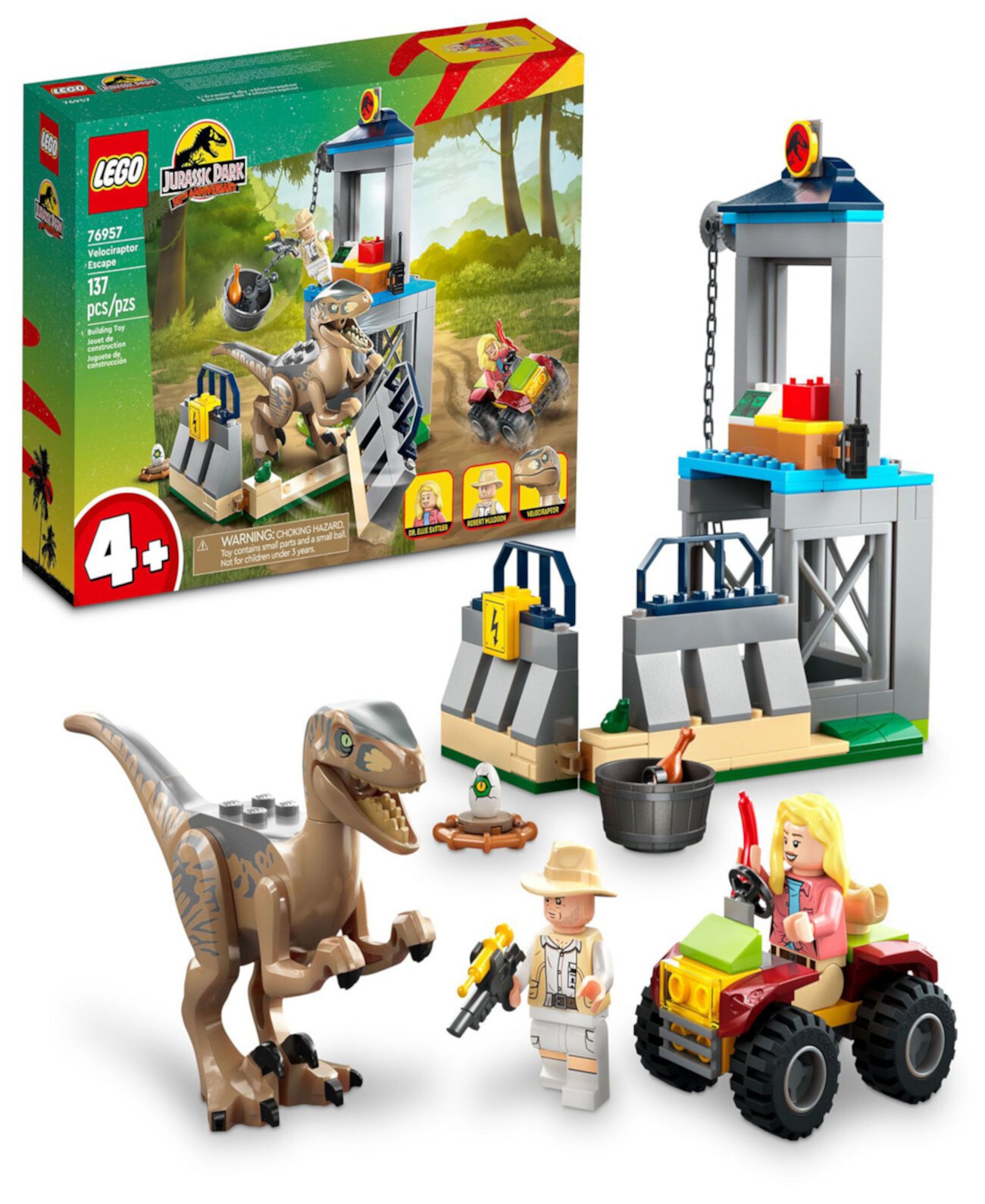 Заказать Другие игрушки и игры Побег велоцираптора из серии Jurassic World  (76957) - Конструктор с минифигурками доктора Элли Сэтлер и Роберта Мулдуна  Lego, цвет - многоцветный, по цене 5 280 рублей на маркетплейсе Usmall.ru