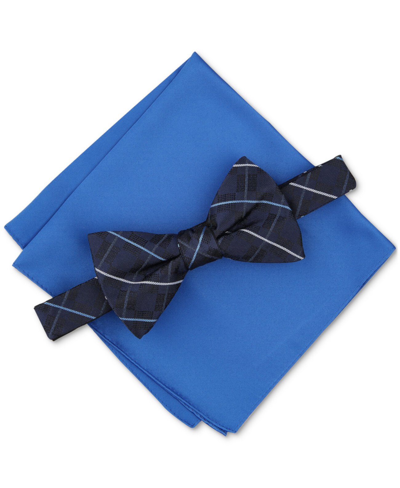 Мужской комплект из галстука-бабочки в сетку Canfield и однотонного нагрудного платка, созданный для Macy's Alfani