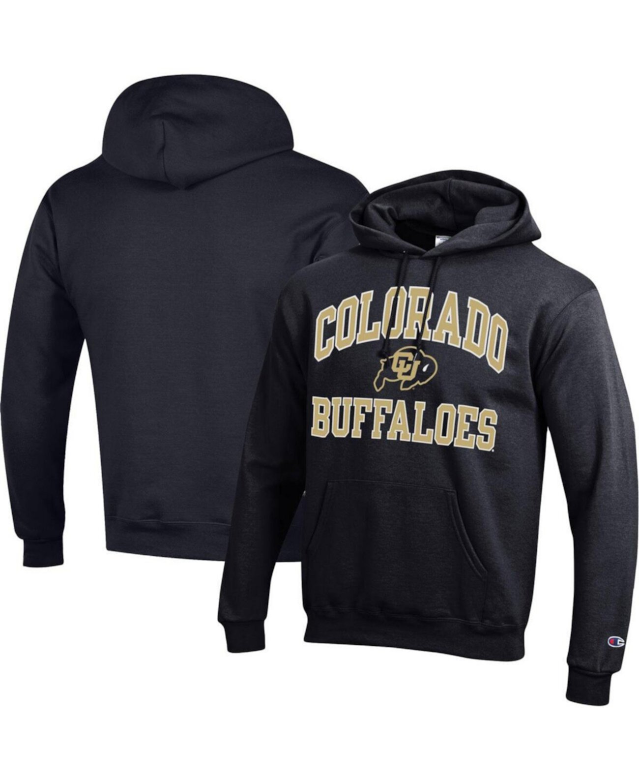Мужской черный пуловер с капюшоном Colorado Buffaloes High Motor Champion