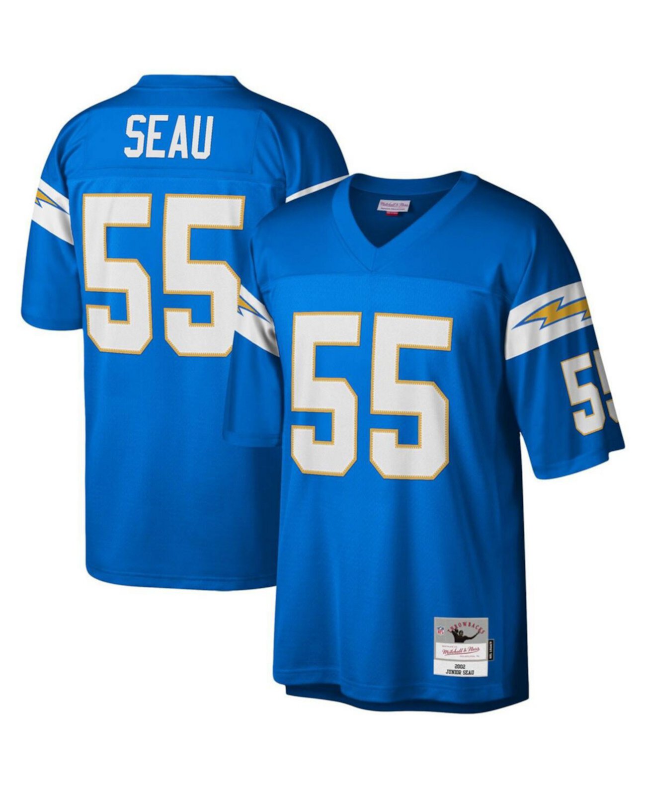 Джерси мужское Junior Seau для Los Angeles Chargers 2002 года, размер Big and Tall (реплика) Mitchell & Ness