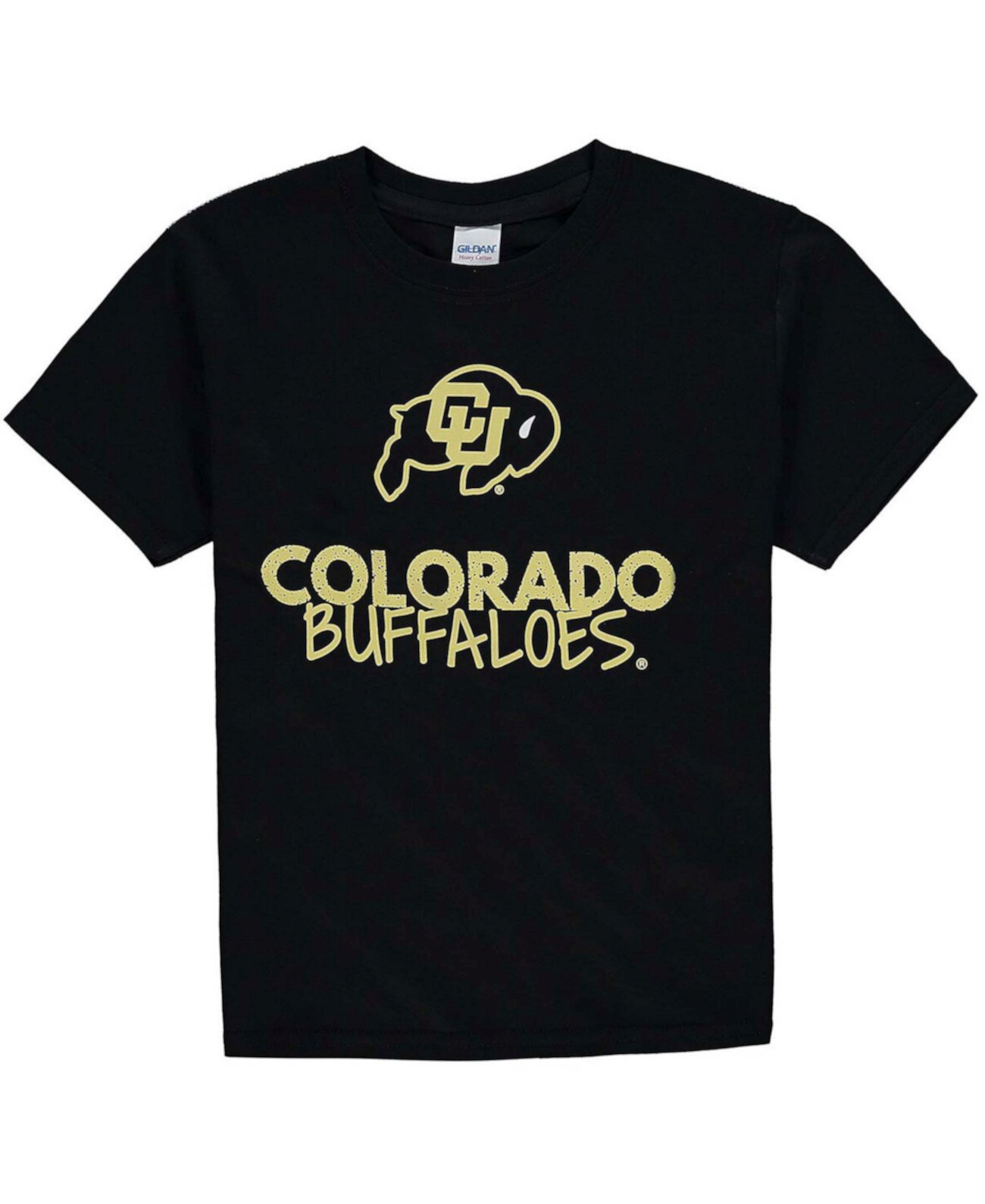 Черная футболка с круглым вырезом Colorado Buffaloes для мальчиков и девочек Big Two Feet Ahead