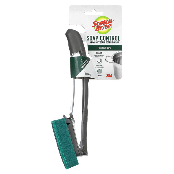Soap Control, Насадка для мытья посуды Heavy Duty Scrub Dots, 1 насадка для мытья посуды Scotch-Brite