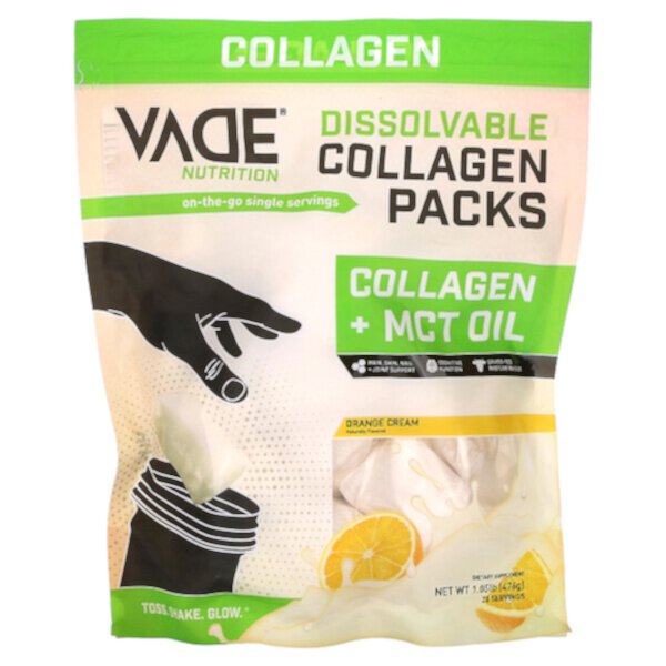 Коллаген + MCT масло, Апельсиновый крем - 476 г - Vade Nutrition Vade Nutrition