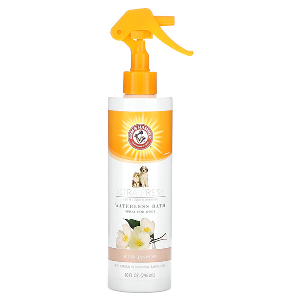 Ultra Fresh, Waterless Bath, Spray (Спрей) for Dogs, Wild Jasmine, 10 fl oz (Жидкие унции) (296 ml) Arm & Hammer