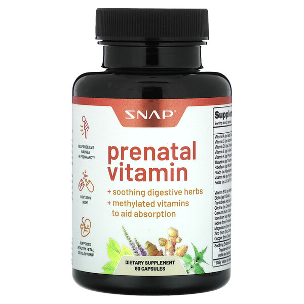 Пренатальный витамин, 60 капсул Snap Supplements