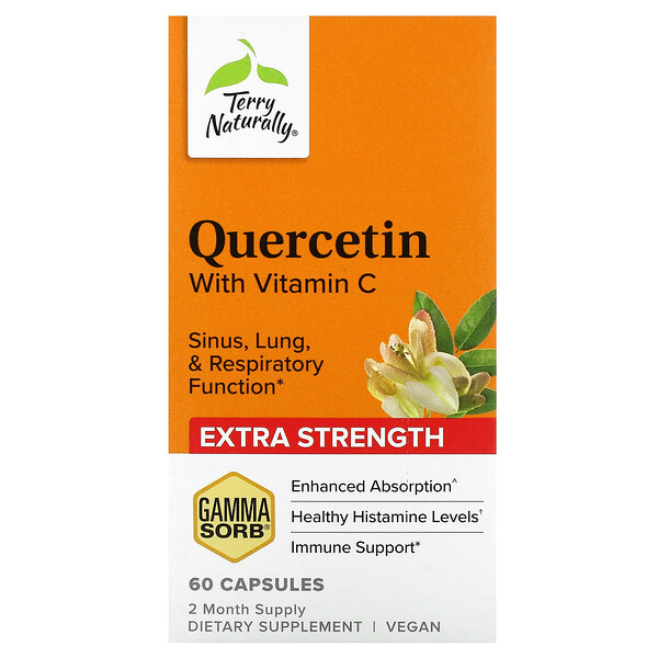Quercetin with Vitamin C, Extra Strength, 60 Capsules Terry Naturally