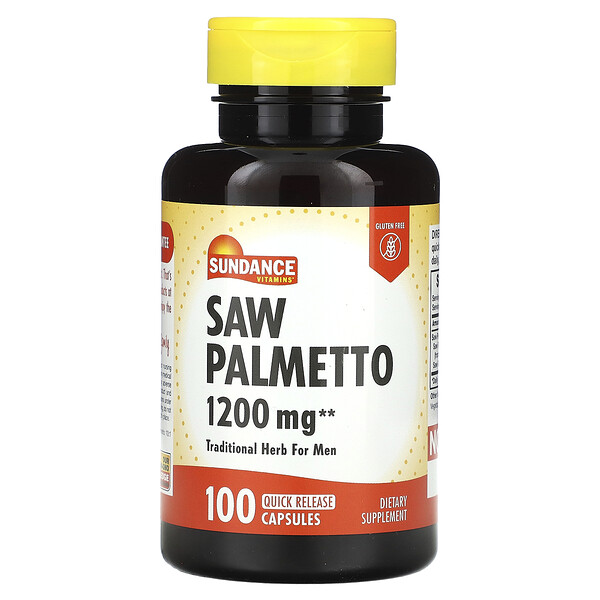 Со Пальметто, 1200 мг, 100 капсул быстрого высвобождения Sundance Vitamins