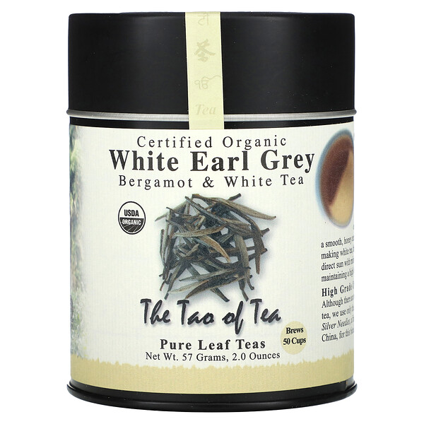 Certified Organic Bergamot & White Tea, White Earl Grey, 2 oz (57 g) The Tao of Tea