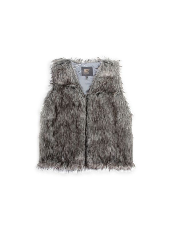 Женский Пуховый жилет Luxe Faux Fur V-образным вырезом Luxe Faux Fur