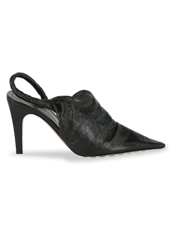 Женские кожаные туфли-лодочки с острым носком и пяткой на пятке Bottega Veneta
