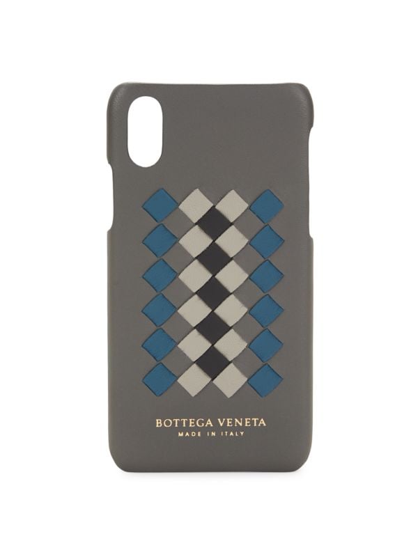 Intrecciato Leather iPhone X Case Bottega Veneta