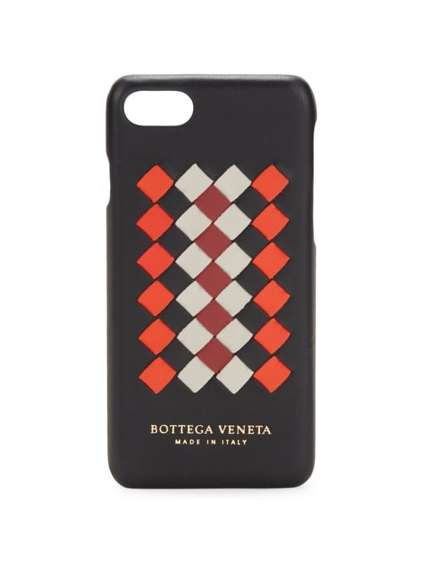 Woven Leather iPhone Case Bottega Veneta