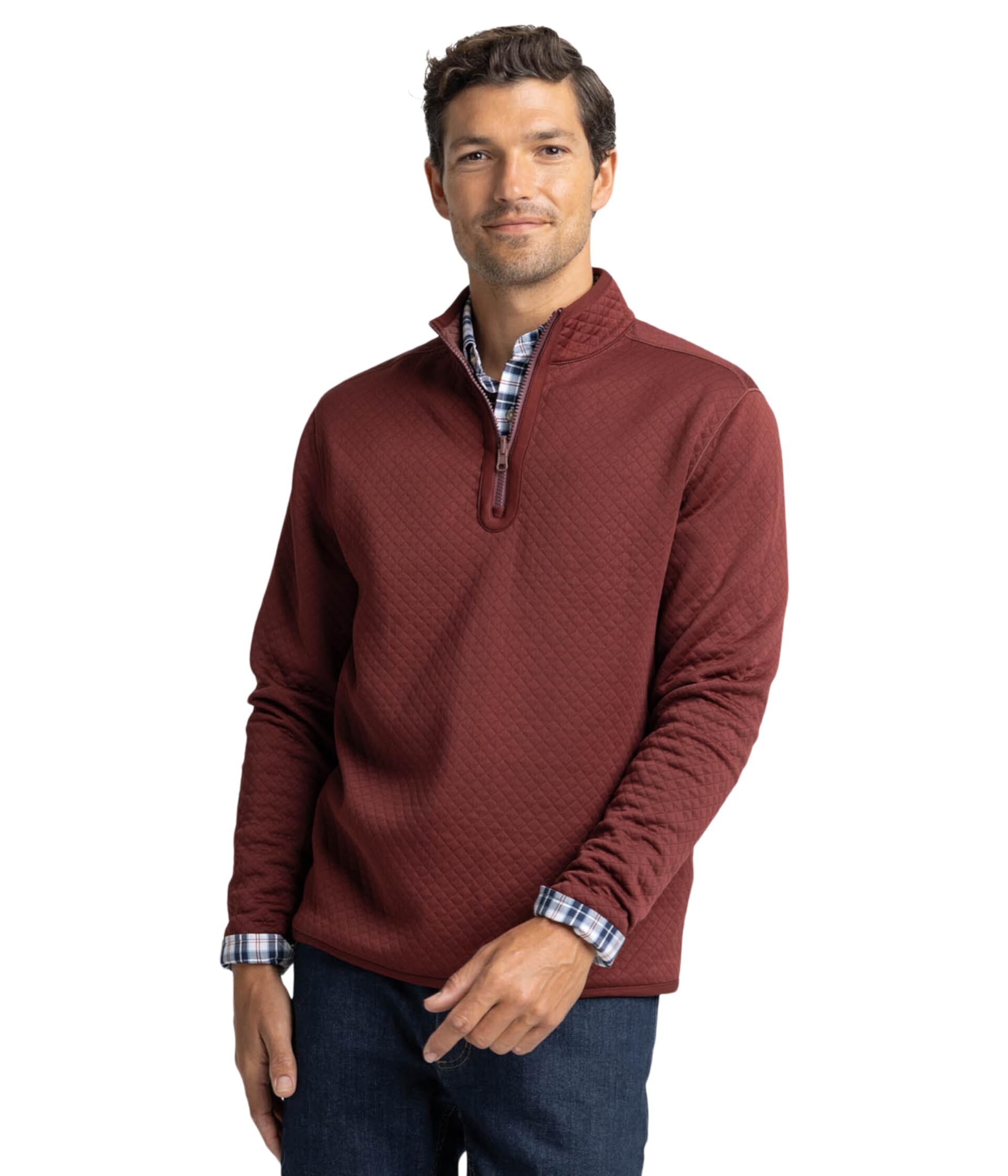 Мужской Свитер Southern Tide Long Sleeve Arden Reversible 1/4 Zip Southern Tide