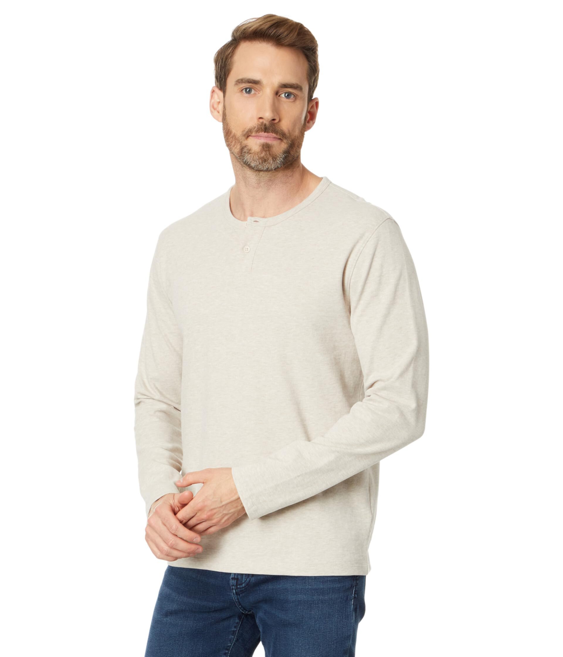 Мужская Футболка Vince Sueded Jersey Long Sleeve Henley Vince