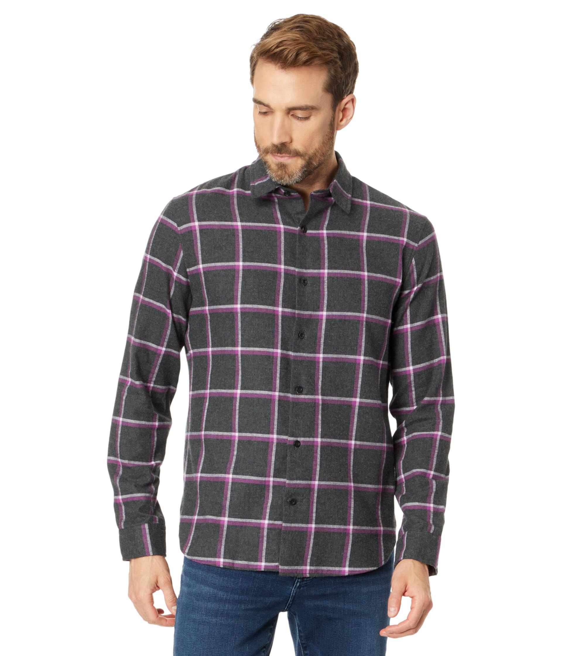 Мужская Повседневная рубашка Vince Skipton Plaid Long Sleeve Vince