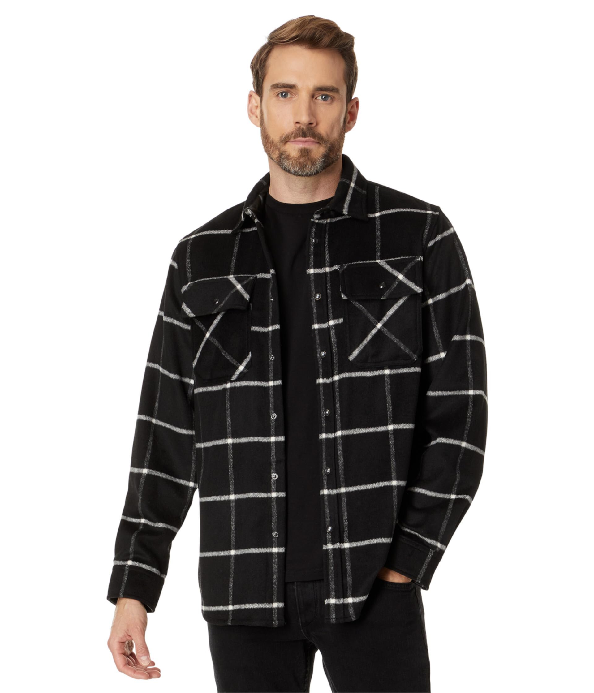 Куртка-рубашка в клетку с длинными рукавами Karl Lagerfeld Paris