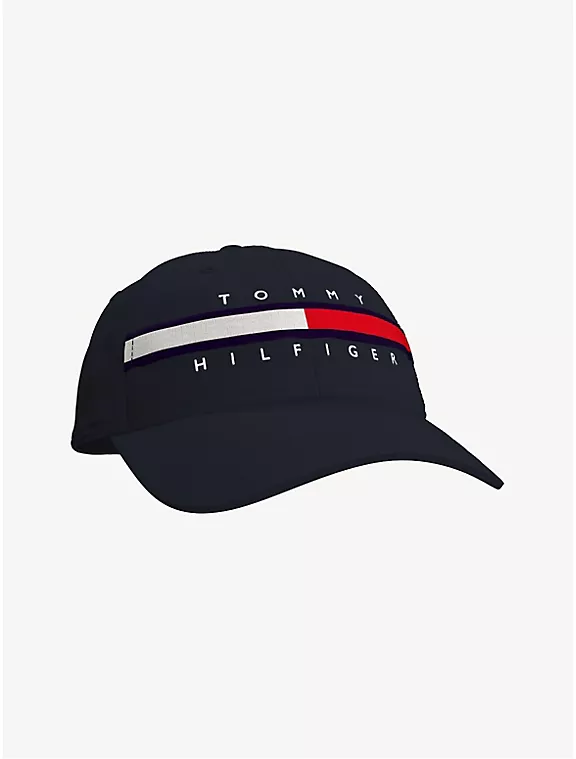 Бейсбольная кепка с логотипом в полоску и флагом Tommy Hilfiger