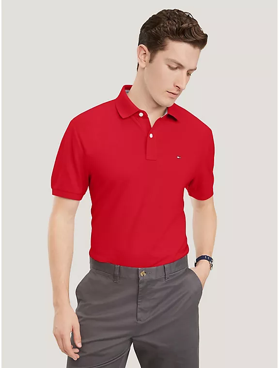 Red tommy deals hilfiger polo