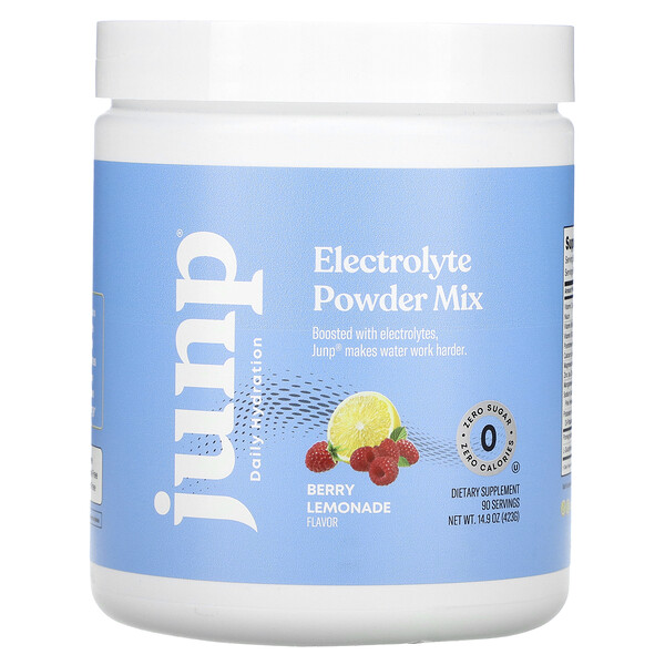 Electrolyte Powder Mix, ягодный лимонад, 14,9 унции (423 г) JUNP Hydration