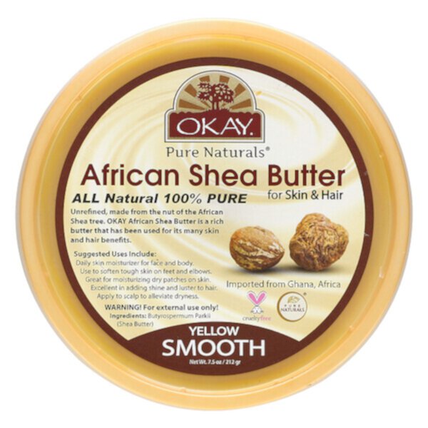 Масло для тела африканского ши, для кожи и волос, 7,5 унций (212 г) Okay Pure Naturals