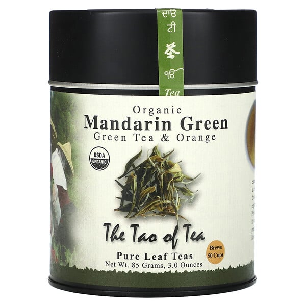 Органический зеленый чай с мандарином, 85 г, сертификат USDA Organic, 50 чашек The Tao of Tea