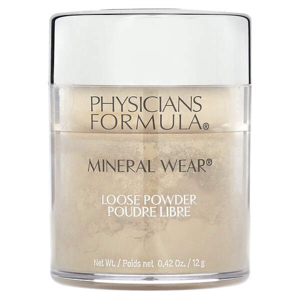 Mineral Wear, Рассыпчатая пудра, полупрозрачный свет, 0,42 унции (12 г) Physicians Formula