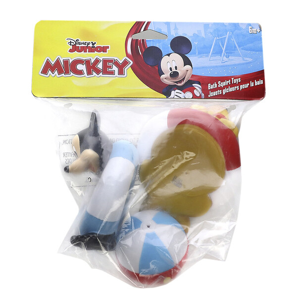 Disney Junior Mickey, Игрушки для сквирта для ванны, 6 месяцев и старше, 3 шт. The First Years