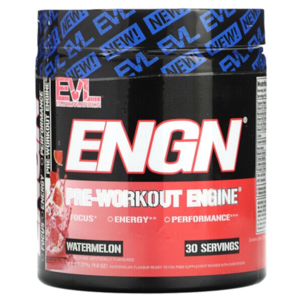 ENGN, Предтренировочный двигатель, арбуз, 9,8 унции (279 г) EVLution Nutrition